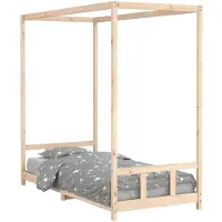 vidaXL Kinderbett 90x200 cm Massivholz Kiefer