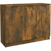vidaXL Sideboard Räuchereiche 90,5x30x70 cm Holzwerkstoff