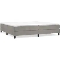 vidaXL Boxspringbettgestell Hellgrau 200x200 cm Samt