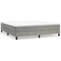 vidaXL Boxspringbettgestell Hellgrau 180x200 cm Samt
