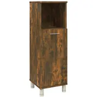 vidaXL Badschrank Räuchereiche 30x30x95 cm Holzwerkstoff