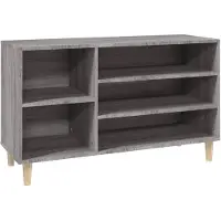 vidaXL Schuhregal Grau Sonoma 102x36x60 cm Holzwerkstoff