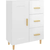 vidaXL Sideboard Hochglanz-Weiß 69,5x34x90 cm Holzwerkstoff