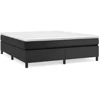 vidaXL Boxspringbettgestell Schwarz 160x200 cm Kunstleder