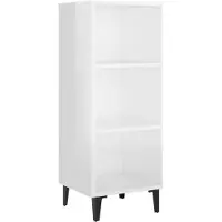 vidaXL Sideboard Hochglanz-Weiß 34,5x32,5x90 cm Holzwerkstoff
