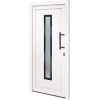 vidaXL Haustür Weiß 98x208 cm PVC
