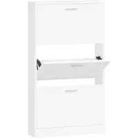 vidaXL Schuhschrank Weiß 59 x 17 x 108 cm Holzwerkstoff