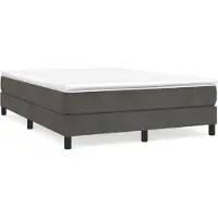 vidaXL Boxspringbettgestell Dunkelgrau 140x200 cm Samt