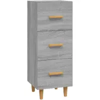 vidaXL Sideboard Grau Sonoma 34,5x34x90 cm Holzwerkstoff