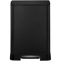 EKO - Neo-Cube Recycling Treteimer 28+18 Liter - Stainless Steel Polypropyleen - Schwarz