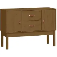 vidaXL Sideboard Honigbraun 110x40x78 cm Massivholz Kiefer