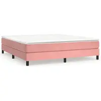 vidaXL Boxspringbettgestell Rosa 160x200 cm Samt