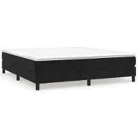 vidaXL Boxspringbettgestell Schwarz 160x200 cm Samt