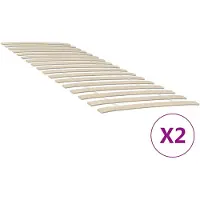 vidaXL Ersatz-Lattenrost mit 34 Latten 2 Stk. 80x200 cm