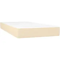 vidaXL Taschenfederkernmatratze Mittel Creme 90x200x20 cm Stoff