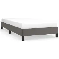 vidaXL Bettgestell Grau 100x200 cm Kunstleder