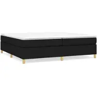 vidaXL Boxspringbett mit Matratze Schwarz 200x200 cm Stoff