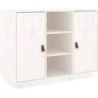 vidaXL Sideboard Weiß 100x40x75 cm Massivholz Kiefer