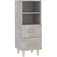 vidaXL Sideboard Betongrau 34,5x34x90 cm Holzwerkstoff