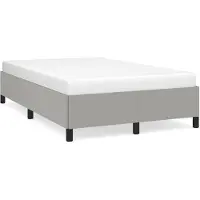vidaXL Bettgestell ohne Matratze Hellgrau 120x200 cm Stoff