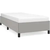 vidaXL Bettgestell ohne Matratze Hellgrau 100x200 cm Stoff