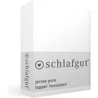 Schlafgut Spannbettlaken "PURE TOPPER in Gr. 90x200, 140x200 oder 180x200 cm, Laken für Topper", aus 100% Bio-Baumwolle, für Matratzen bis 10 cm Höhe, Bettlaken
