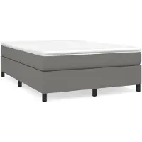 vidaXL Boxspringbettgestell Dunkelgrau 140x190 cm Stoff