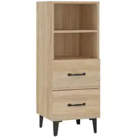 vidaXL Sideboard Sonoma-Eiche 34,5x34x90 cm Holzwerkstoff