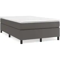 vidaXL Boxspringbettgestell Grau 120x200 cm Kunstleder