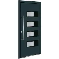 vidaXL Haustür Anthrazit 100x210 cm Aluminium und PVC