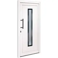 vidaXL Haustür Weiß 98x208 cm PVC