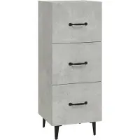 vidaXL Sideboard Betongrau 34,5x34x90 cm Holzwerkstoff