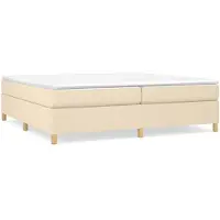 vidaXL Boxspringbettgestell Creme 200x200 cm Stoff