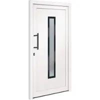 vidaXL Haustür Weiß 108x208 cm PVC