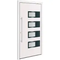 vidaXL Haustür Weiß 110x210 cm Aluminium und PVC