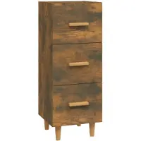 vidaXL Sideboard Räuchereiche 34,5x34x90 cm Holzwerkstoff