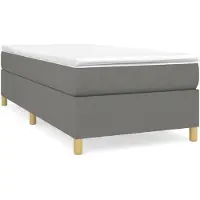 vidaXL Boxspringbettgestell Dunkelgrau 90x190 cm Stoff