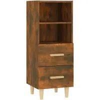 vidaXL Sideboard Räuchereiche 34,5x34x90 cm Holzwerkstoff