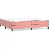 vidaXL Boxspringbettgestell Rosa 200x200 cm Samt