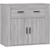 vidaXL Sideboard Grau Sonoma 80x33x70 cm Holzwerkstoff