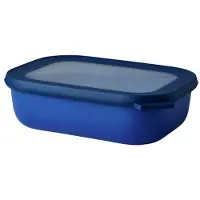Mepal Multischüssel Cirqula - Mikrowellengeschirr - Multikom rechteckig 1000 ml - Vivid blue - Meal prep box