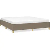 vidaXL Bettgestell ohne Matratze Taupe 160x200 cm Stoff