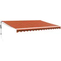 vidaXL Elektrische Markise mit Kurbel Orange und Braun 4x3 m