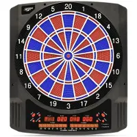 Carromco Elektronik Dartboard CLASSIC MASTER II 2-Loch Abstand Adapter Profi Dartscheibe 36 Spielen 585 Variationen 8 Spieler Elektrisch Softdarts