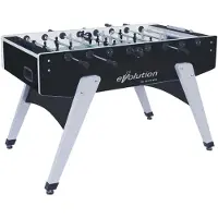 Winsport Garlando, Tischfußball Kickertisch "G-2000 Evolution", schwarz / silber, Teleskopstangen (SA)