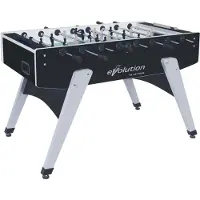 Winsport Garlando, Tischfußball Kickertisch "G-2000 Evolution", schwarz / silber, Profistangen (PR)