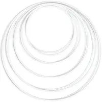 Rayher Hobby Materialen Metallringe-Set beschichtet weiß 10 St.