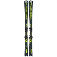 Fischer Alpinski-Set RC4 WC SC MT + RC4 Z12 PR - Uni., black/yellow (165 cm)