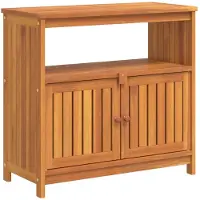 vidaXL Garten-Konsolentisch 80x35x75 cm Massivholz Akazie