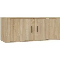 vidaXL TV-Wandschrank Sonoma-Eiche 100x34,5x40 cm